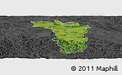 Satellite Panoramic Map of Jaslo, darken, desaturated