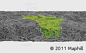 Satellite Panoramic Map of Jaslo, desaturated