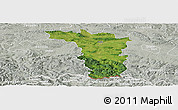 Satellite Panoramic Map of Jaslo, lighten, semi-desaturated