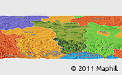 Satellite Panoramic Map of Jaslo, political outside