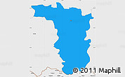 Political Simple Map of Jaslo, single color outside, borders and labels