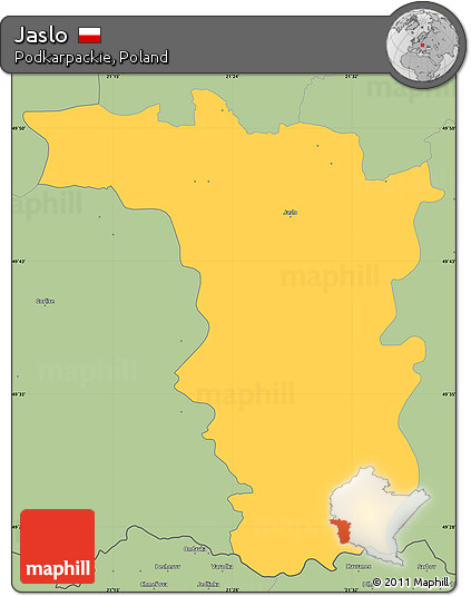 Savanna Style Simple Map of Jaslo