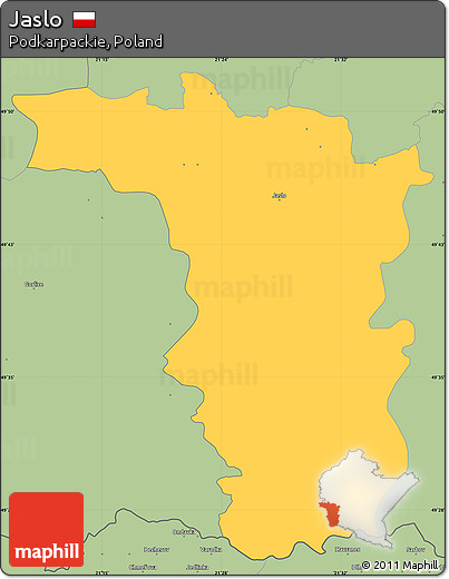 Savanna Style Simple Map of Jaslo