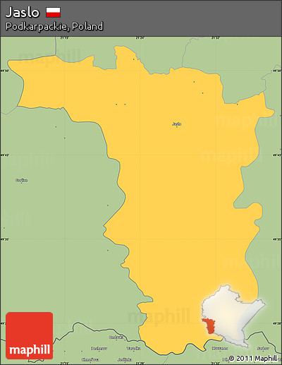 Savanna Style Simple Map of Jaslo
