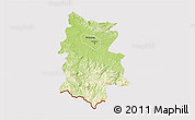 Physical 3D Map of Krosno I, cropped outside