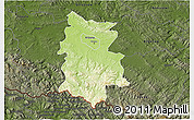 Physical 3D Map of Krosno I, darken