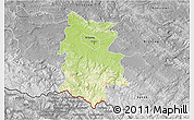 Physical 3D Map of Krosno I, desaturated