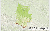 Physical 3D Map of Krosno I, lighten