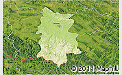 Physical 3D Map of Krosno I, satellite outside