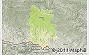 Physical 3D Map of Krosno I, semi-desaturated