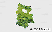 Satellite 3D Map of Krosno I, single color outside