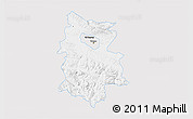 Silver Style 3D Map of Krosno I, single color outside