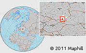 Gray Location Map of Krosno I, highlighted parent region