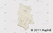 Shaded Relief Map of Krosno I, cropped outside