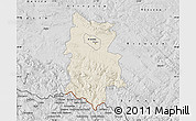 Shaded Relief Map of Krosno I, desaturated