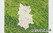 Shaded Relief Map of Krosno I, satellite outside