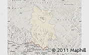 Shaded Relief Map of Krosno I, semi-desaturated