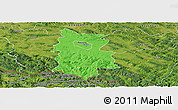 Political Panoramic Map of Krosno I, satellite outside