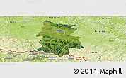 Satellite Panoramic Map of Krosno I, physical outside