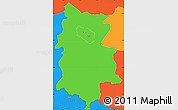 Political Simple Map of Krosno I