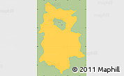 Savanna Style Simple Map of Krosno I, single color outside