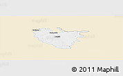 Classic Style Panoramic Map of Lezajsk, single color outside