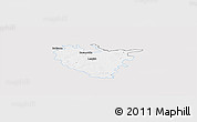 Silver Style Panoramic Map of Lezajsk, single color outside