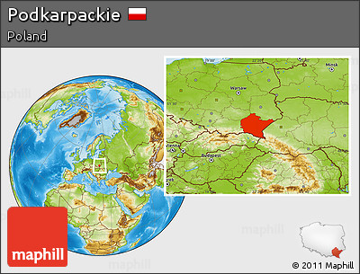Physical Location Map of Podkarpackie