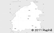 Silver Style Simple Map of Mielec