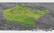 Satellite Panoramic Map of Podkarpackie, desaturated