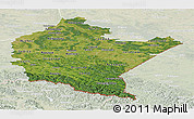 Satellite Panoramic Map of Podkarpackie, lighten