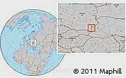 Gray Location Map of Przemysl