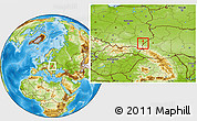 Physical Location Map of Przemysl
