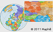 Political Location Map of Przemysl