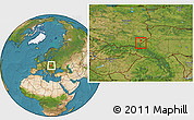 Satellite Location Map of Przemysl