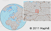 Gray Location Map of Rzeszow I