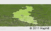 Physical Panoramic Map of Rzeszow I, darken