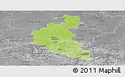 Physical Panoramic Map of Rzeszow I, desaturated