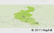 Physical Panoramic Map of Rzeszow I, lighten