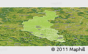 Physical Panoramic Map of Rzeszow I, satellite outside
