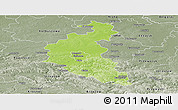 Physical Panoramic Map of Rzeszow I, semi-desaturated