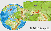 Physical Location Map of Strzyzow