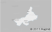Gray 3D Map of Tarnobrzeg I, single color outside