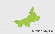 Physical 3D Map of Tarnobrzeg I, single color outside