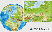 Physical Location Map of Tarnobrzeg I, highlighted parent region, within the entire country