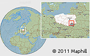 Savanna Style Location Map of Tarnobrzeg I, highlighted country, highlighted parent region, within the entire country, hill shading