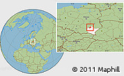 Savanna Style Location Map of Tarnobrzeg I, highlighted parent region