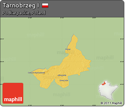Savanna Style Map of Tarnobrzeg I, single color outside