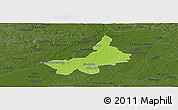 Physical Panoramic Map of Tarnobrzeg I, darken