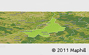 Physical Panoramic Map of Tarnobrzeg I, satellite outside